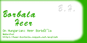 borbala heer business card